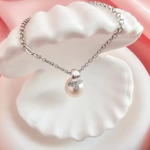 AAA+ Real Pearl Necklaces For Women (18k Gold Platting 925 Sterling Silver) - Picture 4 of 4